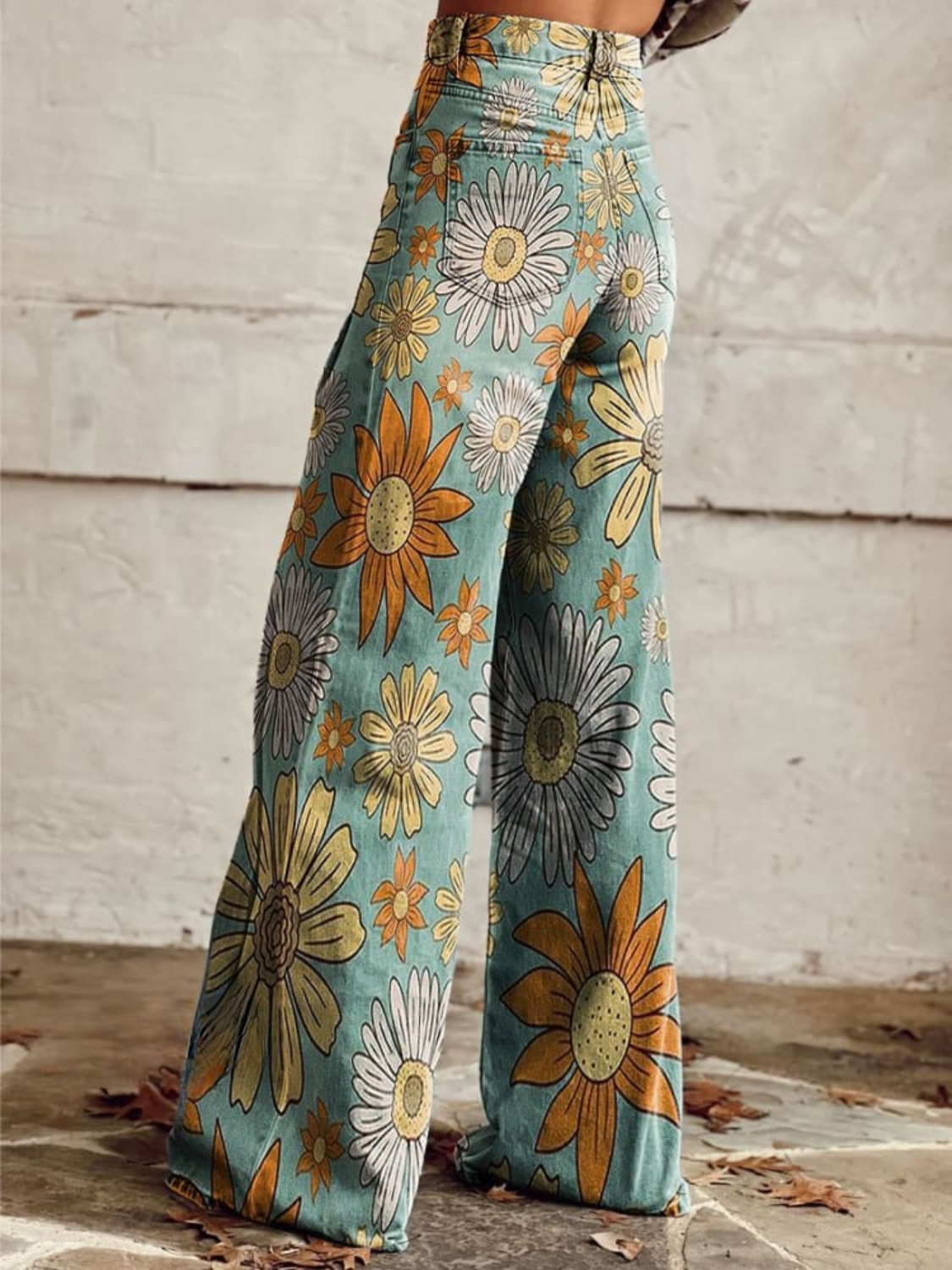Scarlett™ | Vintage Floral Print Wide Leg Pants