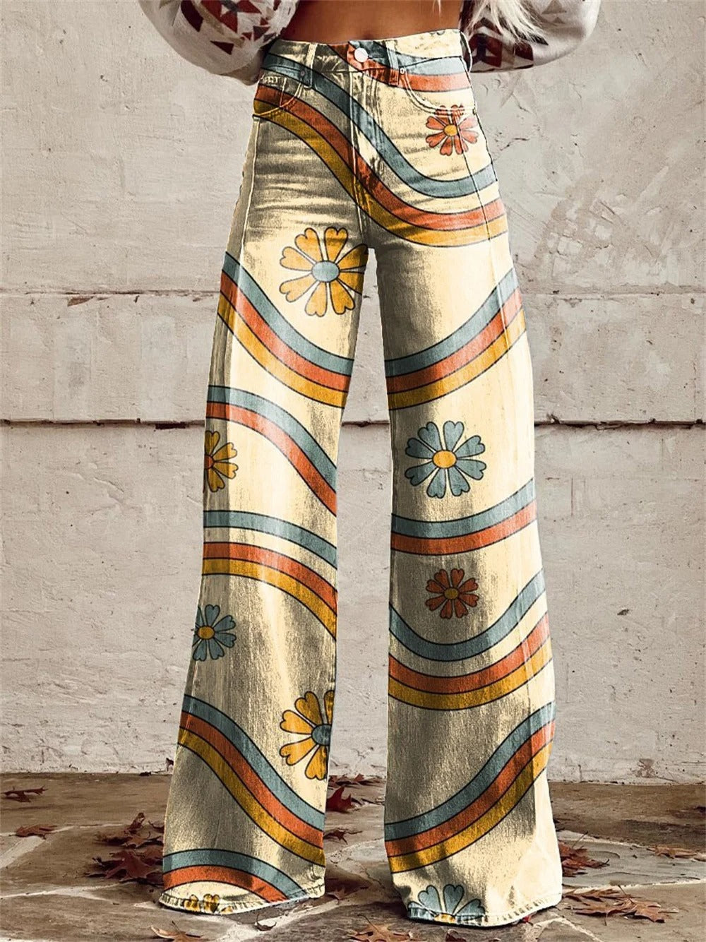 Lily™ | Stylish Multicolored Striped Wide Leg Pants