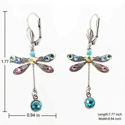 Lacey - Elegant dragonfly earrings with fine engraving