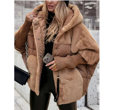Oversized Faux-Fur Hood Puffer Jacket – Ultra-Warm Street Style