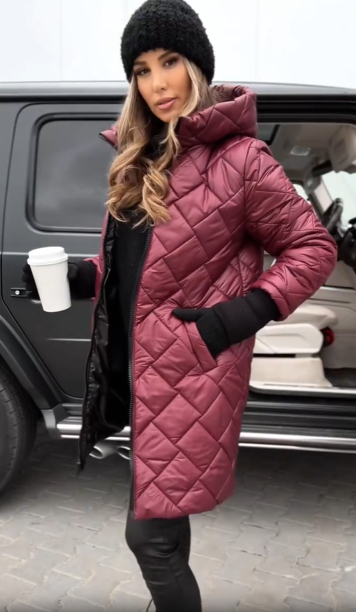 Anna | Elegant Quilted Winter Jacket with Warm Hood