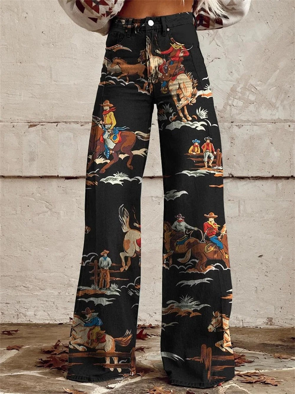Lisa™ | Vintage Printed Wide Leg Pants
