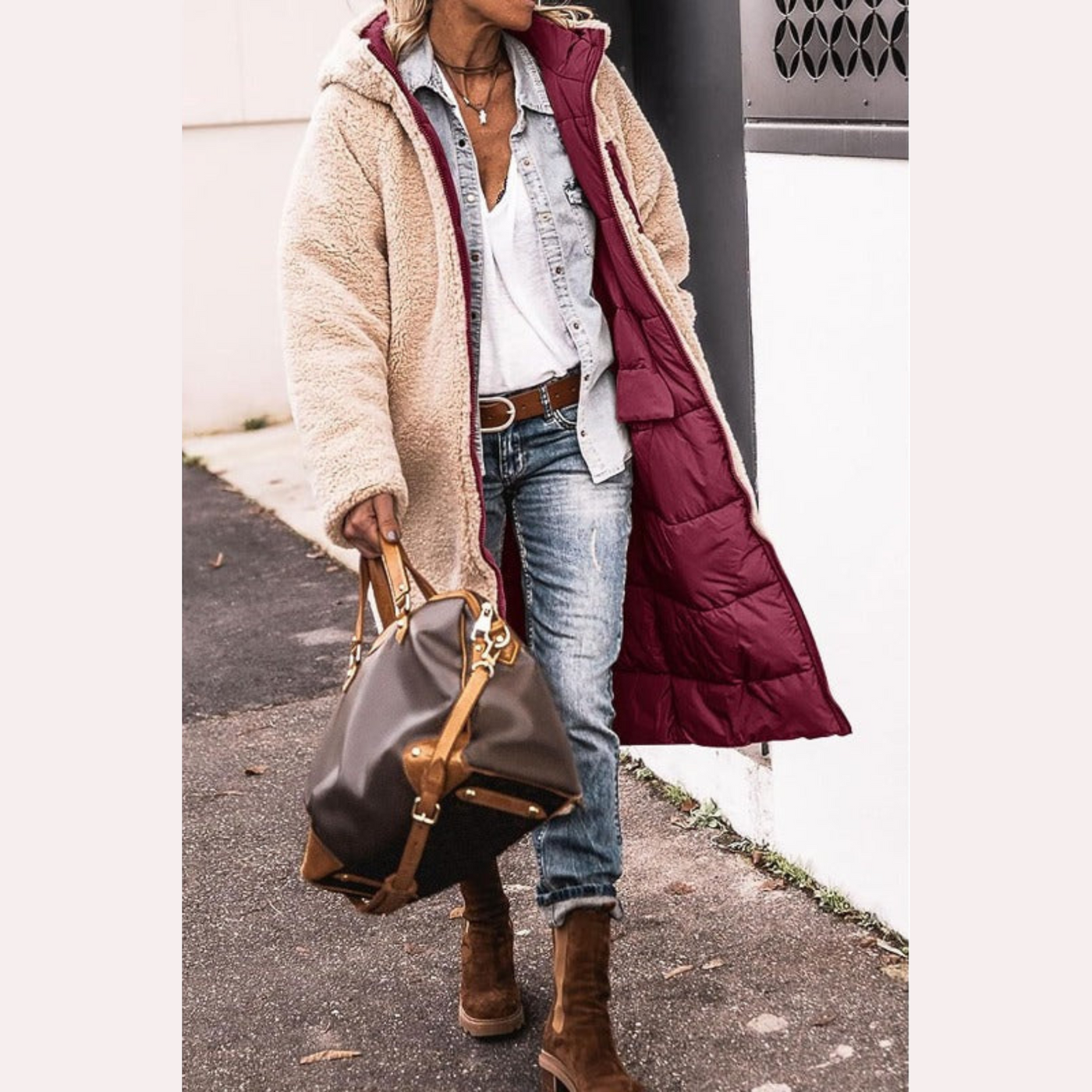 Amelia | Elegant Reversible Coat for Women