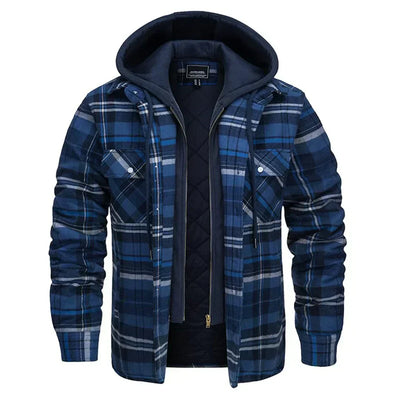 Florian - Men's Plaid Hooded Jacket