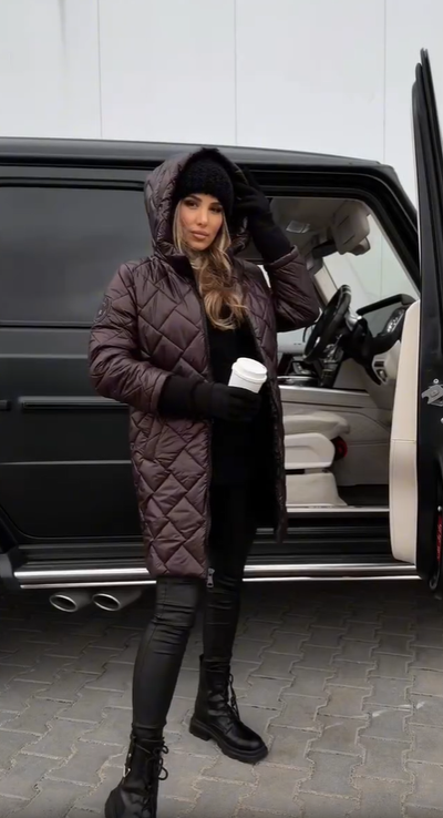 Anna | Elegant Quilted Winter Jacket with Warm Hood