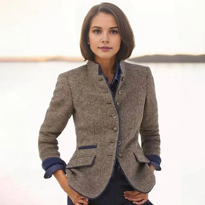 Nilja - Casual Long Sleeve Blazer With Buttons