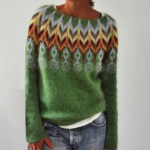 Indira™ - Cozy Retro Style Sweater