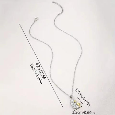 Aria – Gentle Cat Embrace Necklace (Gold & Rose Gold)