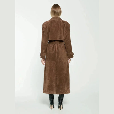 Harlow Suede Trench Coat
